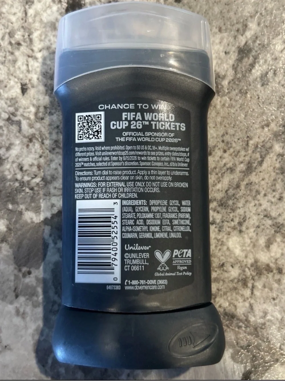 Dove Men+Care Fresh Victory Deodorant Stick - Dark Gray/Blue